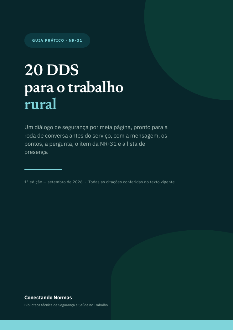 Capa do guia 20 DDS para o trabalho rural