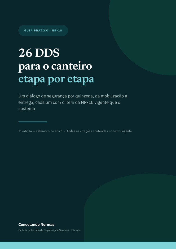 Capa do guia 26 DDS para canteiro de obras