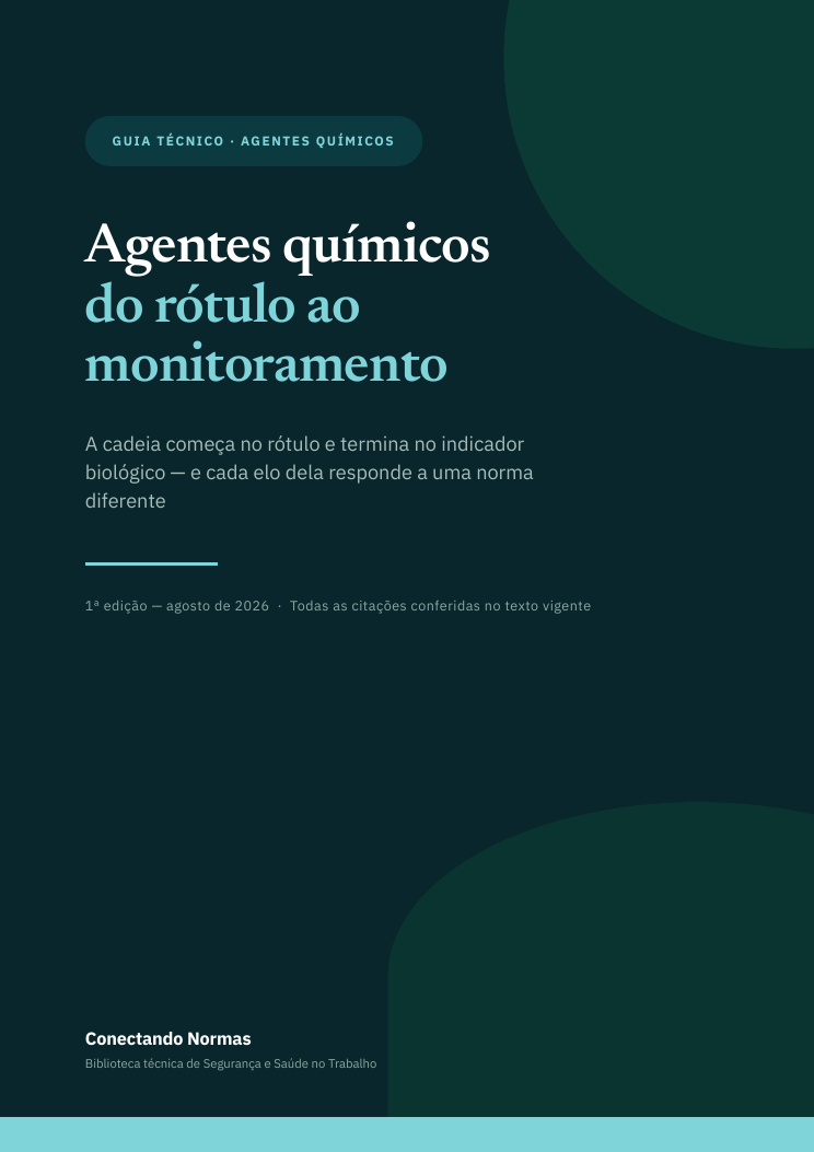 Capa do guia Agentes químicos: do rótulo ao monitoramento biológico