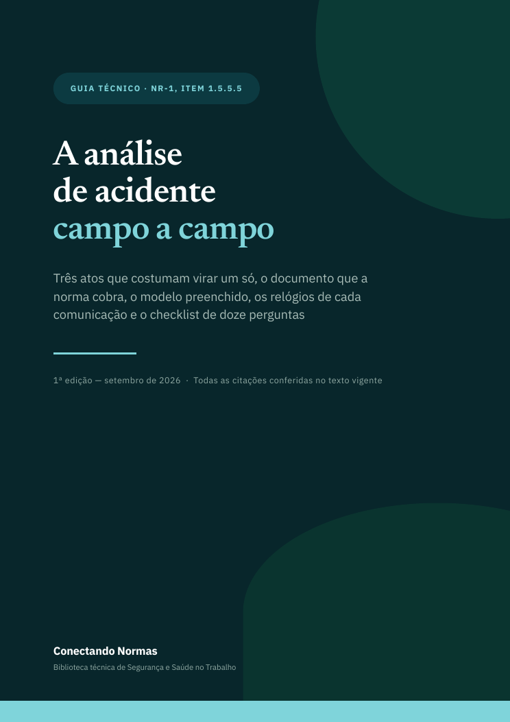 Capa do guia A análise de acidente, campo a campo