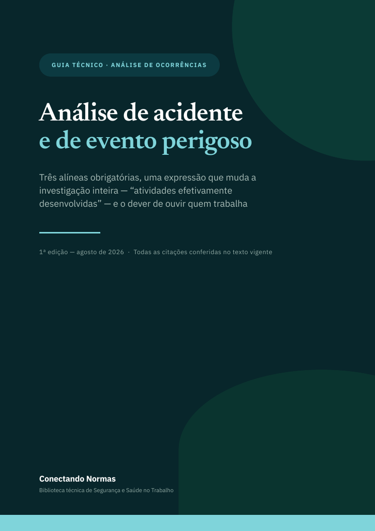 Capa do guia Análise de acidente, doença e evento perigoso