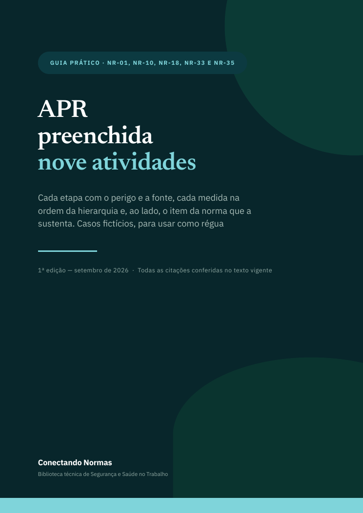 Capa do guia APR: exemplos preenchidos