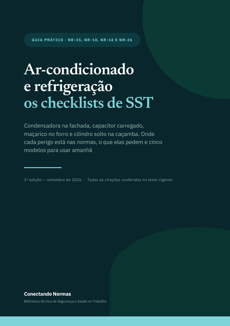 Capa do guia Ar-condicionado e refrigeração: checklists de SST