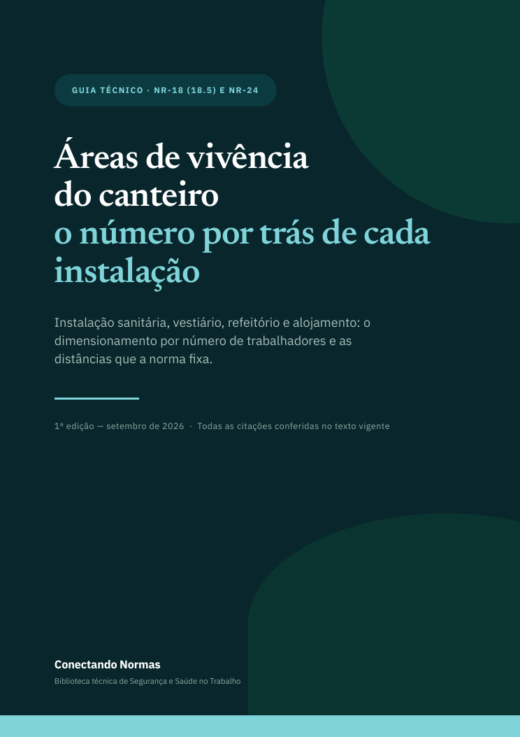 Capa do guia Áreas de vivência do canteiro