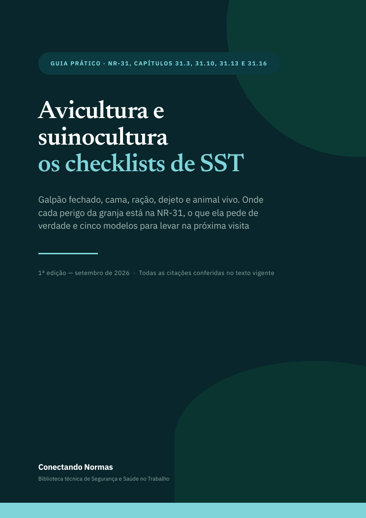 Capa do guia Avicultura e suinocultura: checklists de SST