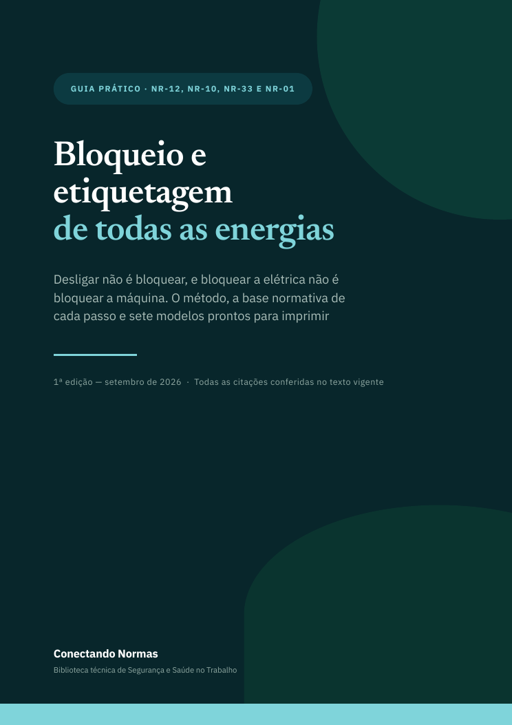 Capa do guia Bloqueio e etiquetagem de energias