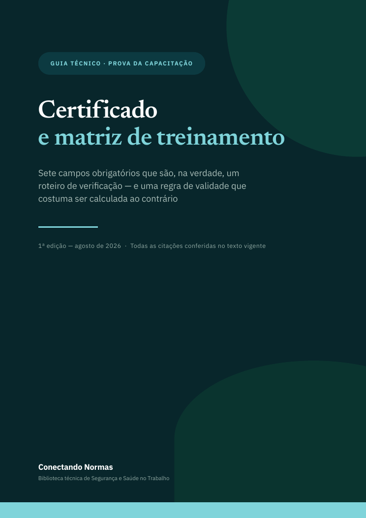 Capa do guia Certificado e matriz de treinamento