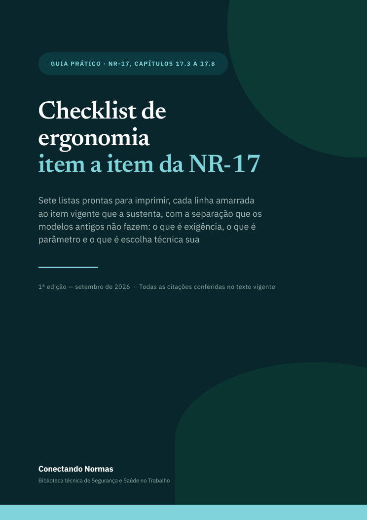 Capa do guia Checklist de ergonomia