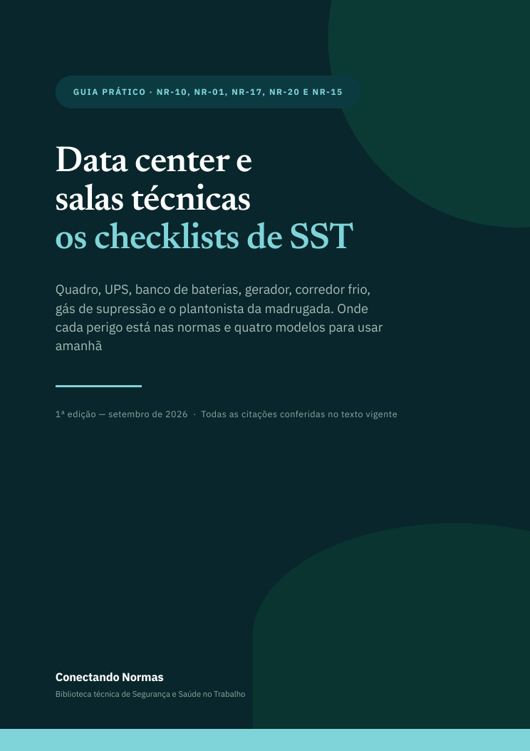 Capa do guia Data center e salas técnicas: checklists de SST