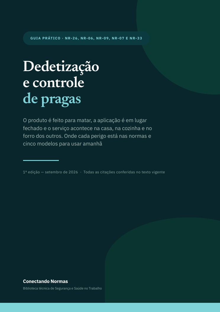 Capa do guia Dedetização e controle de pragas: checklists de SST