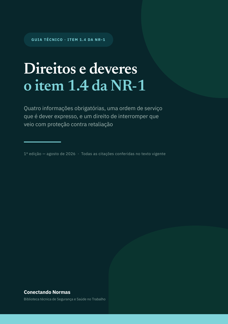 Capa do guia Direitos e deveres em SST: informação, ordem de serviço e recusa