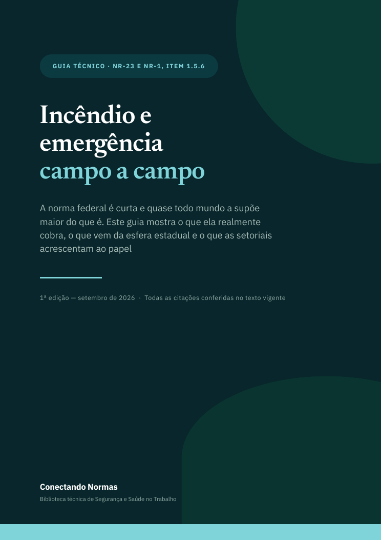 Capa do guia Incêndio e emergência, campo a campo