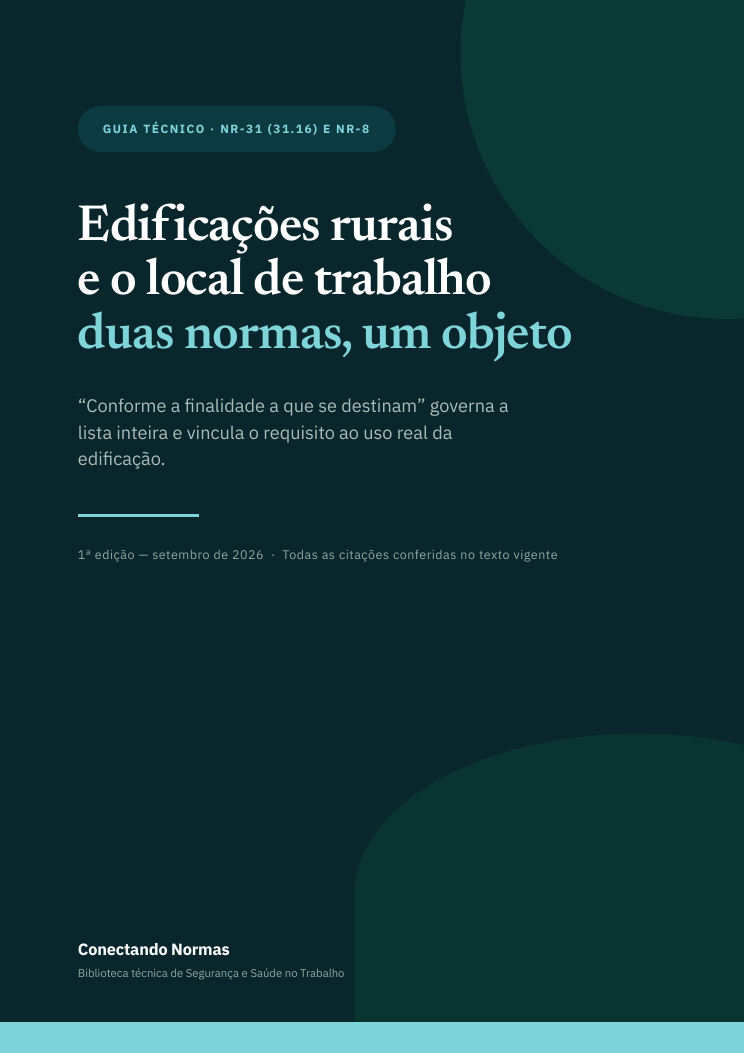 Capa do guia Edificações rurais e o local de trabalho