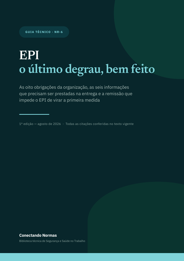 Capa do guia EPI: CA, seleção, fornecimento e prova de entrega