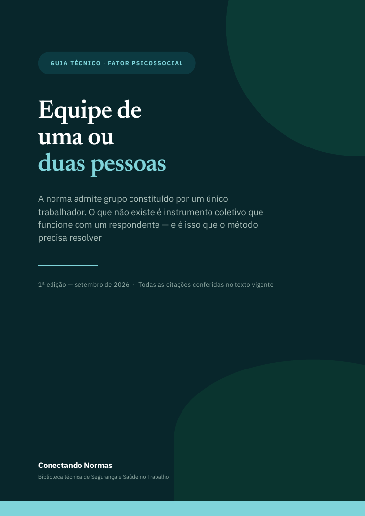 Capa do guia Equipe de uma ou duas pessoas