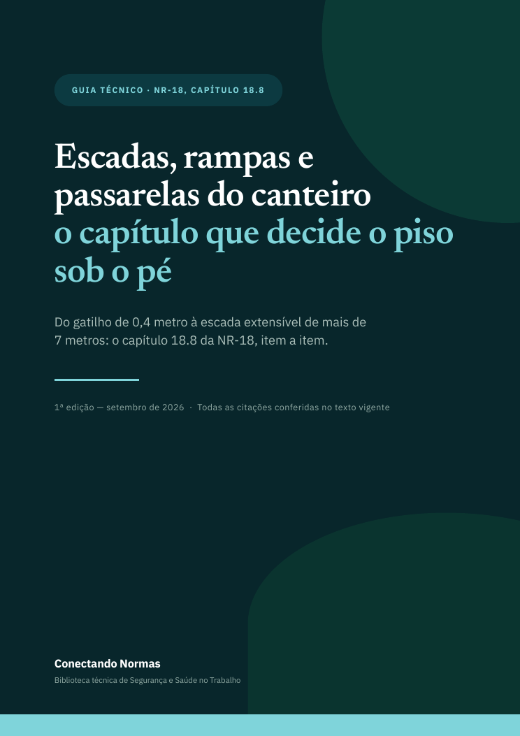 Capa do guia Escadas, rampas e passarelas do canteiro
