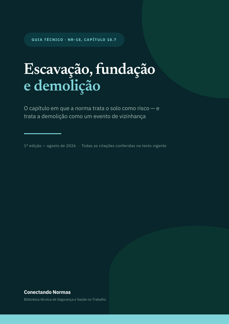 Capa do guia Escavação, fundação e demolição