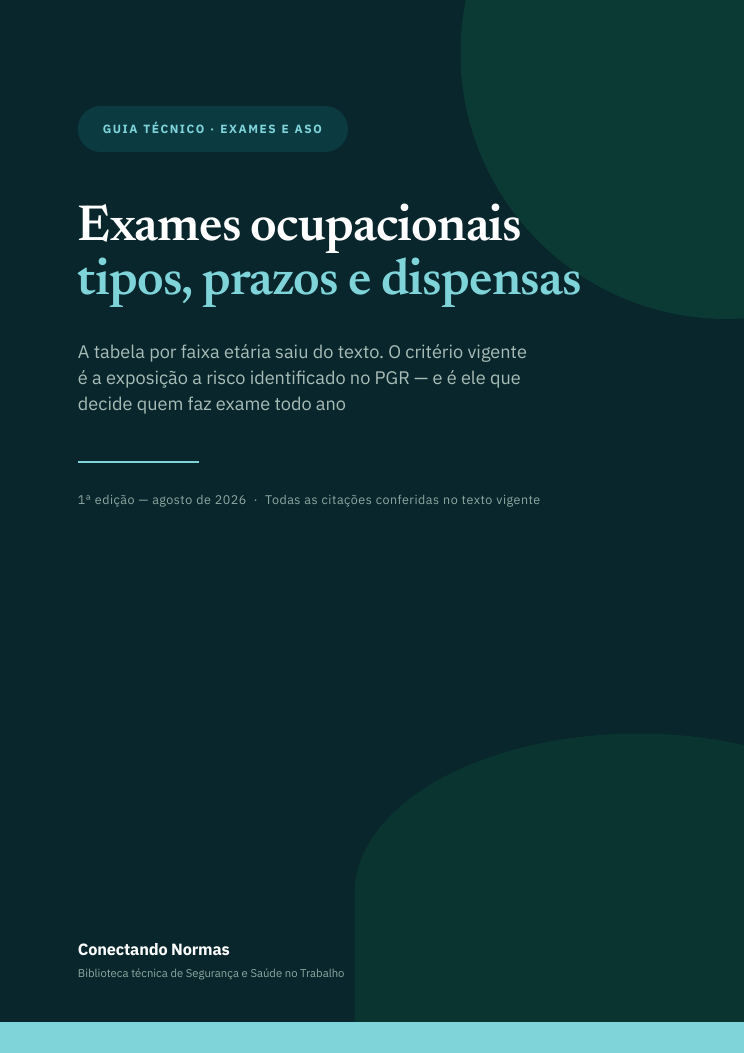 Capa do guia Exames ocupacionais: tipos, prazos e dispensas
