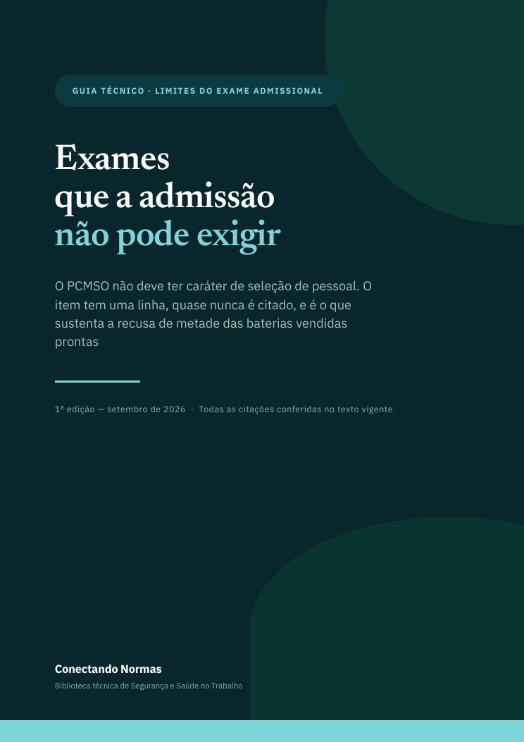 Capa do guia O limite do exame admissional