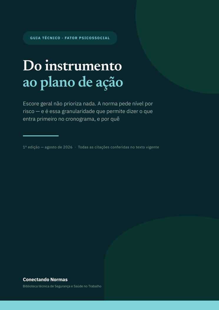 Capa do guia Fator psicossocial: do instrumento ao plano de ação