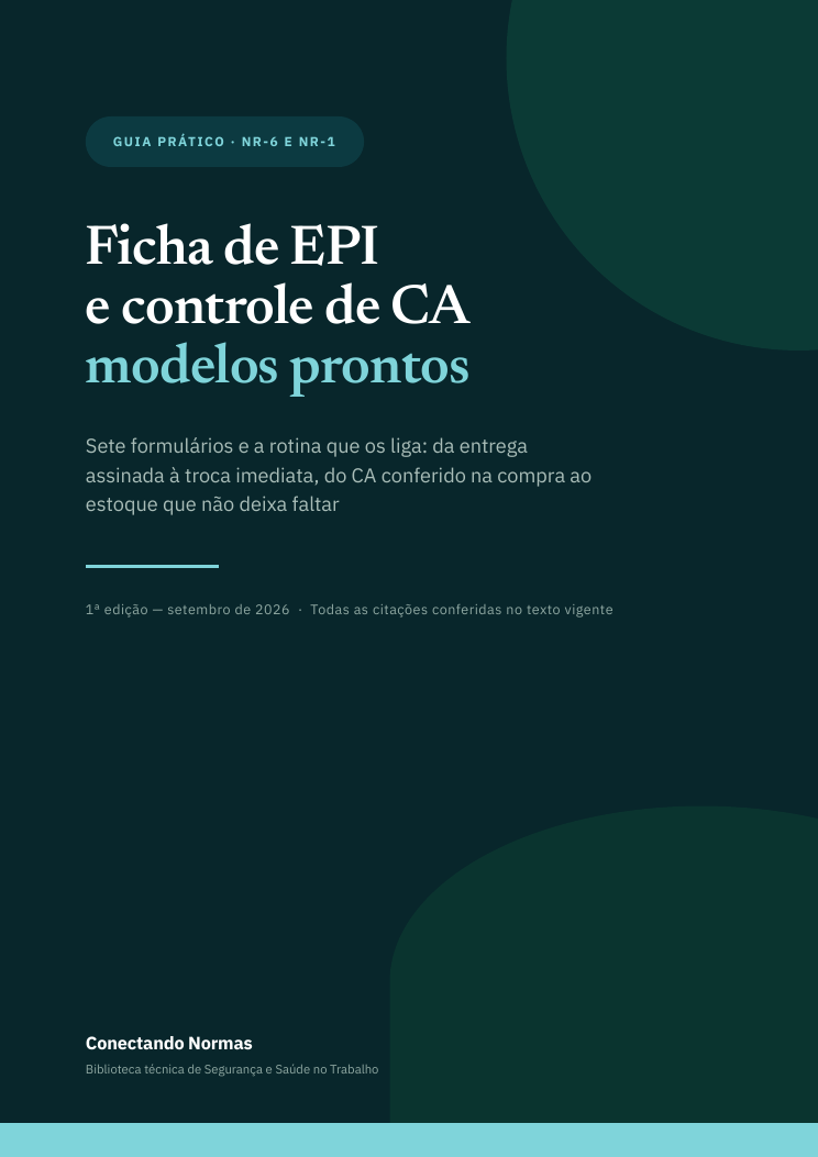 Capa do guia Ficha de EPI e controle de CA