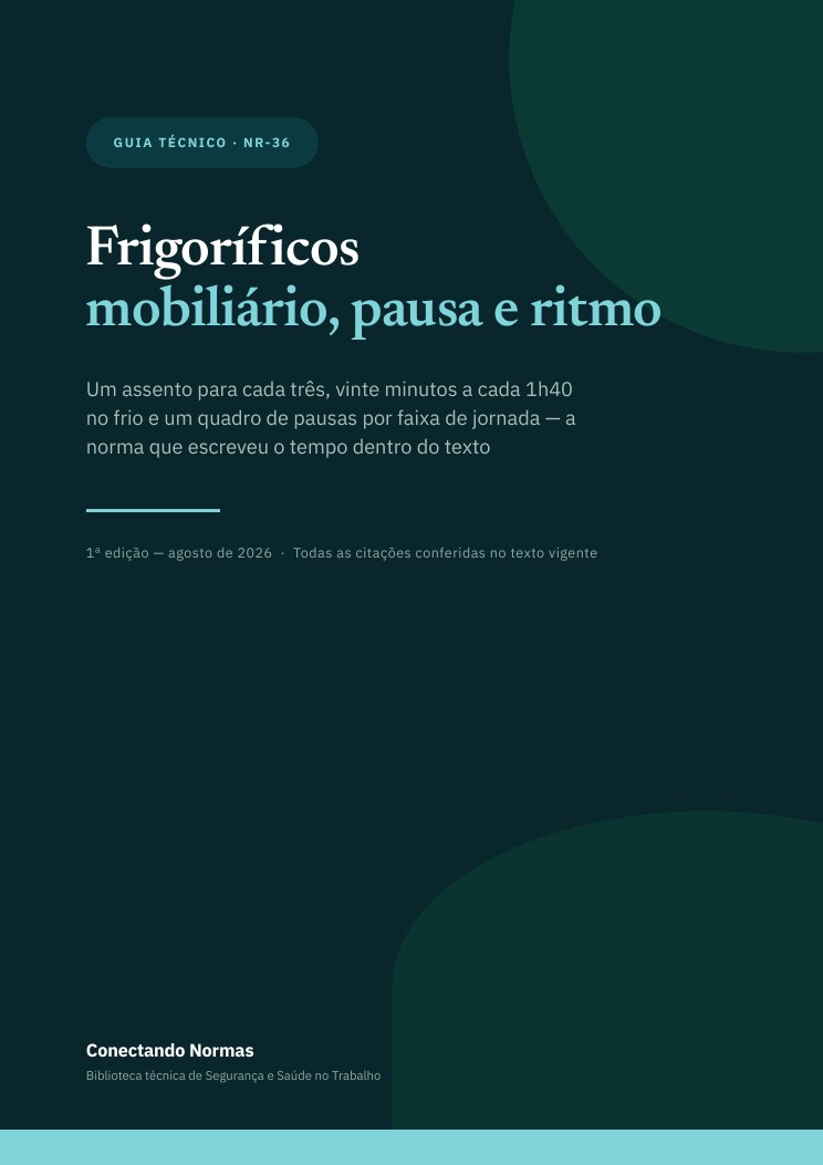 Capa do guia Frigoríficos: mobiliário, pausas e organização do trabalho