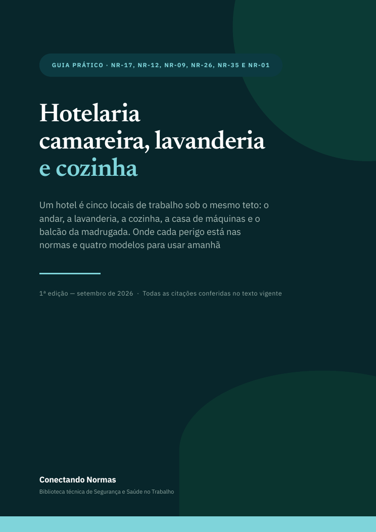 Capa do guia Hotelaria: camareira, lavanderia e cozinha