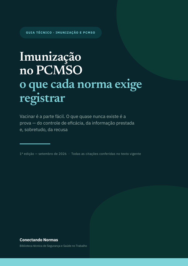 Capa do guia Imunização no PCMSO