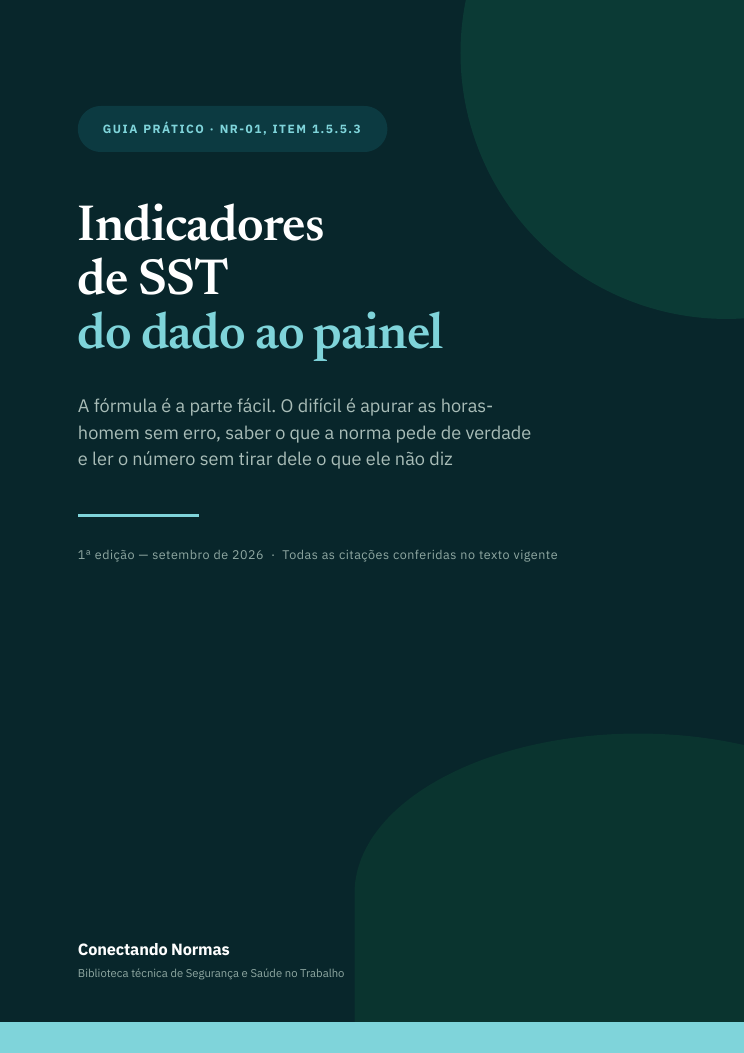 Capa do guia Indicadores de SST, do dado ao painel