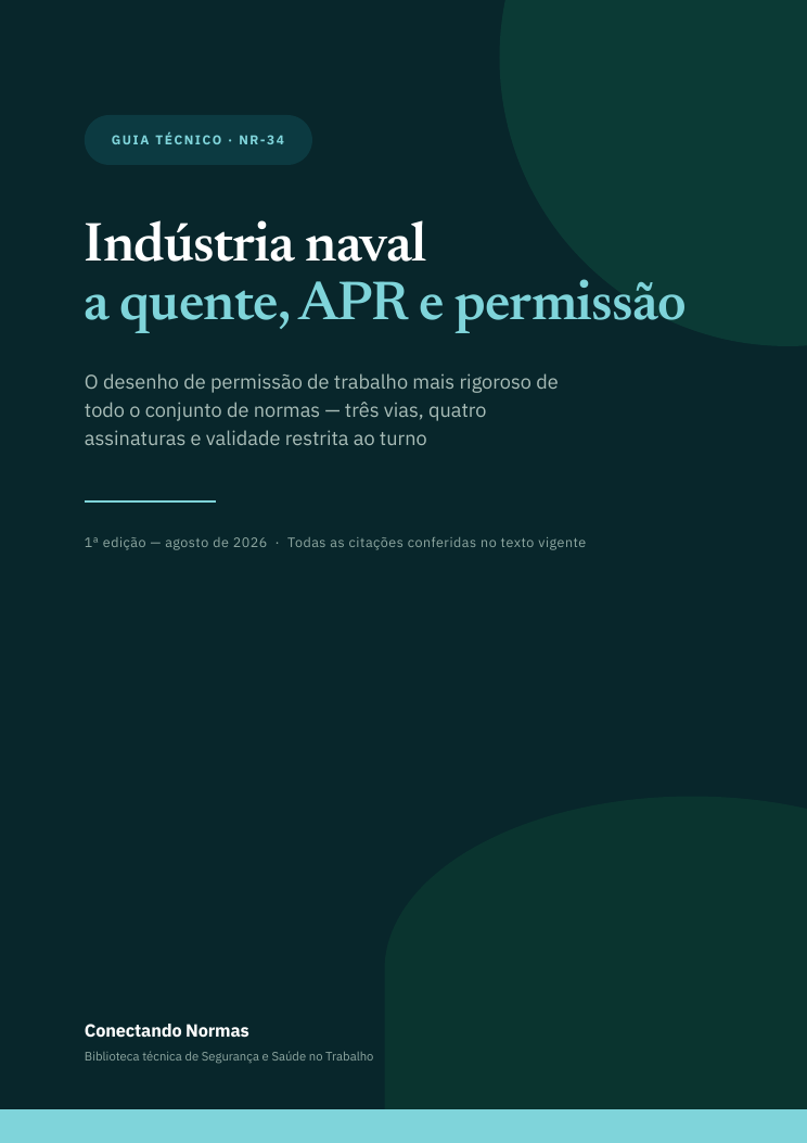Capa do guia Indústria naval: trabalho a quente e permissão