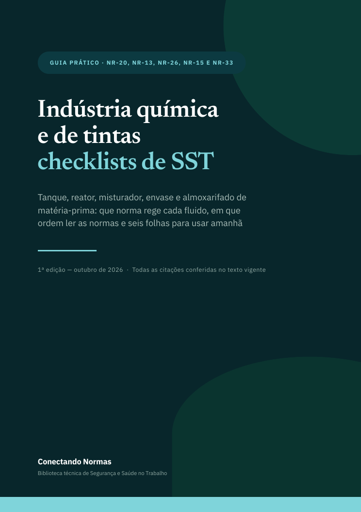 Capa do guia Indústria química e de tintas: checklists de SST