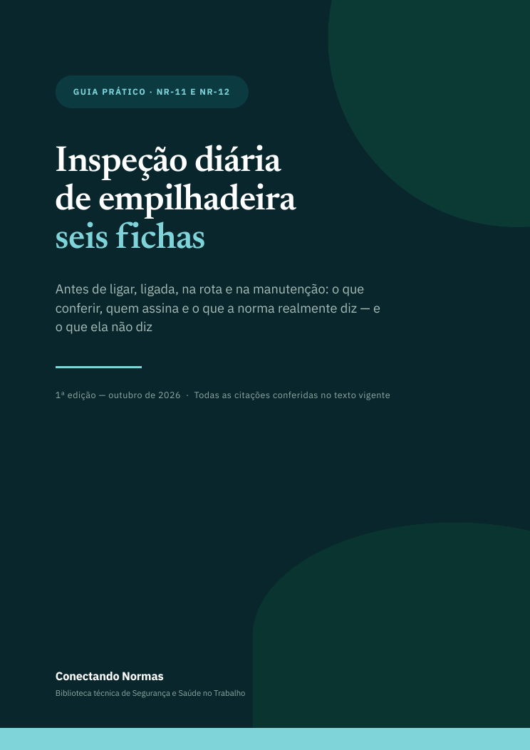 Capa do guia Inspeção diária de empilhadeira e equipamento motorizado