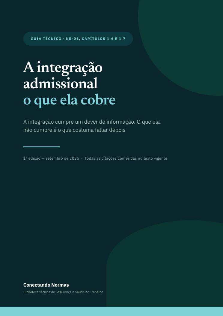 Capa do guia A integração admissional de SST