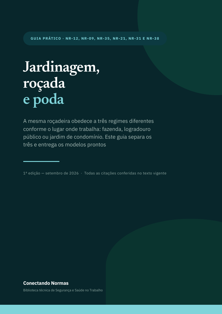 Capa do guia Jardinagem e roçada: checklists de SST