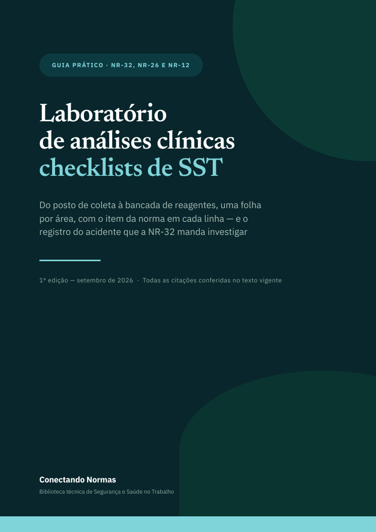 Capa do guia Laboratório de análises clínicas: checklists de SST