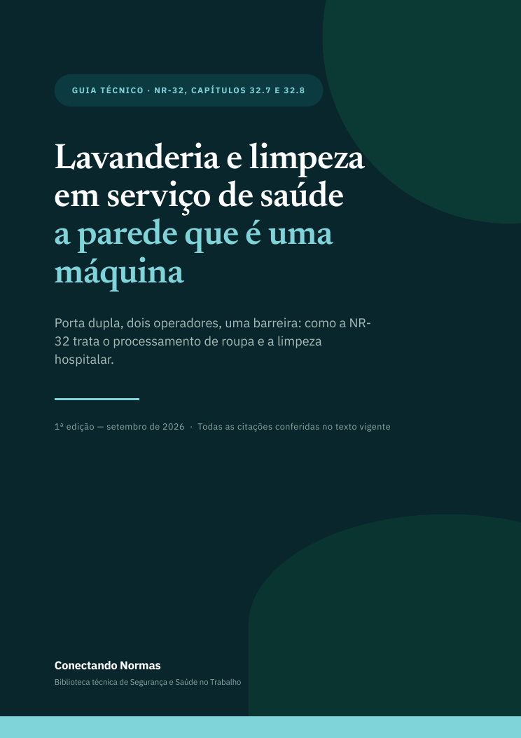 Capa do guia Lavanderia e limpeza em serviço de saúde