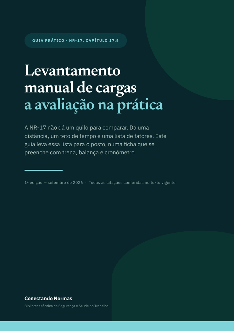 Capa do guia Levantamento manual de cargas na prática