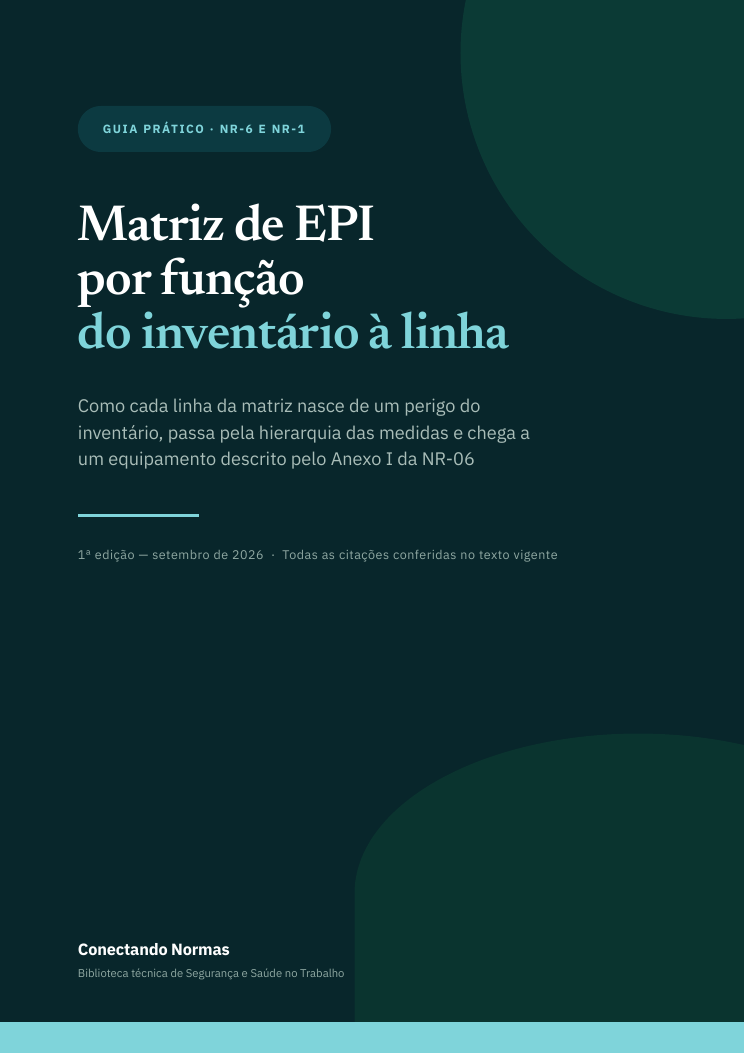 Capa do guia Matriz de EPI por função