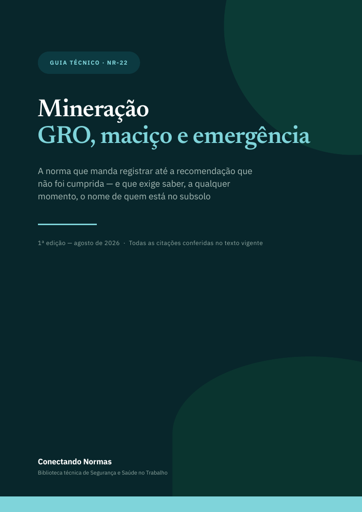 Capa do guia Mineração: GRO, maciço, emergência e subsolo