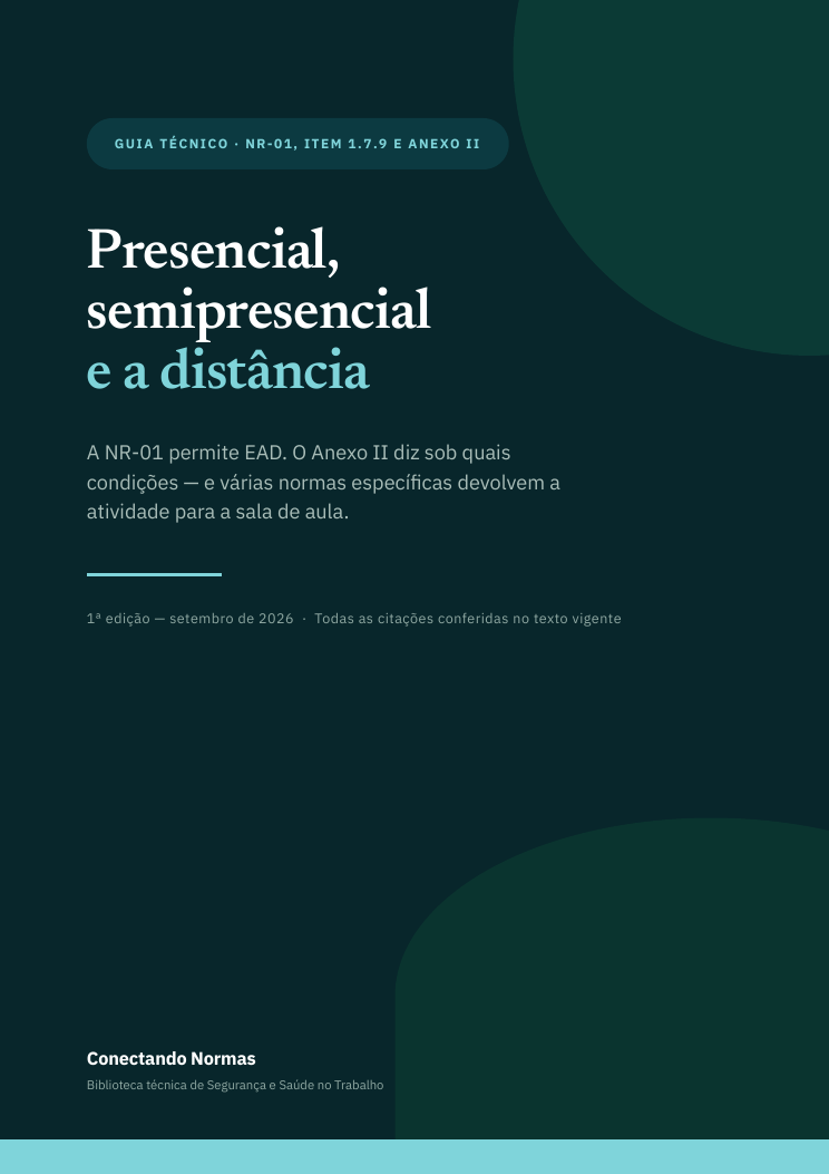 Capa do guia Presencial, semipresencial e a distância