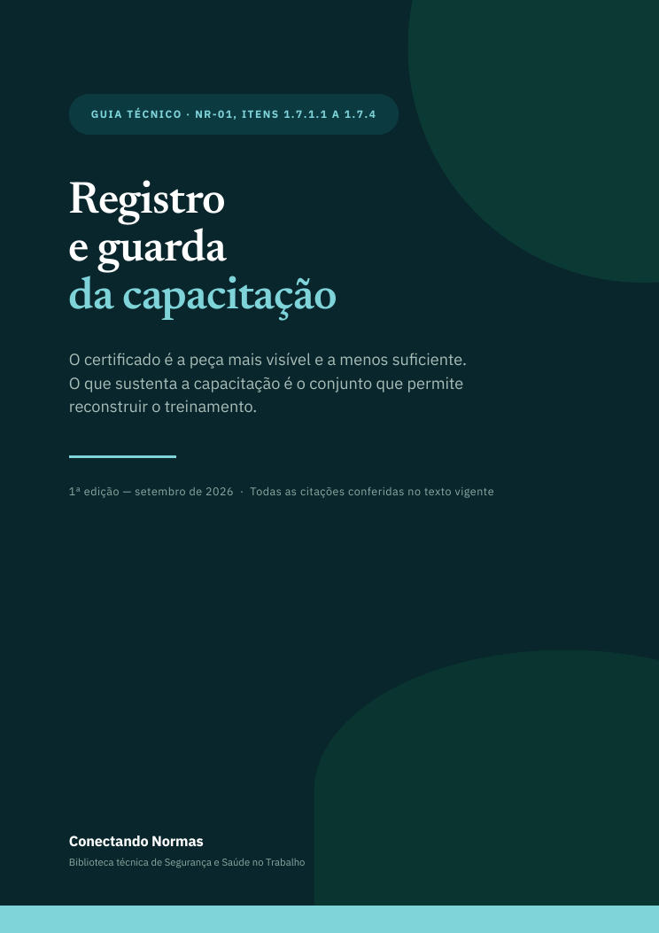 Capa do guia Registro e guarda da capacitação
