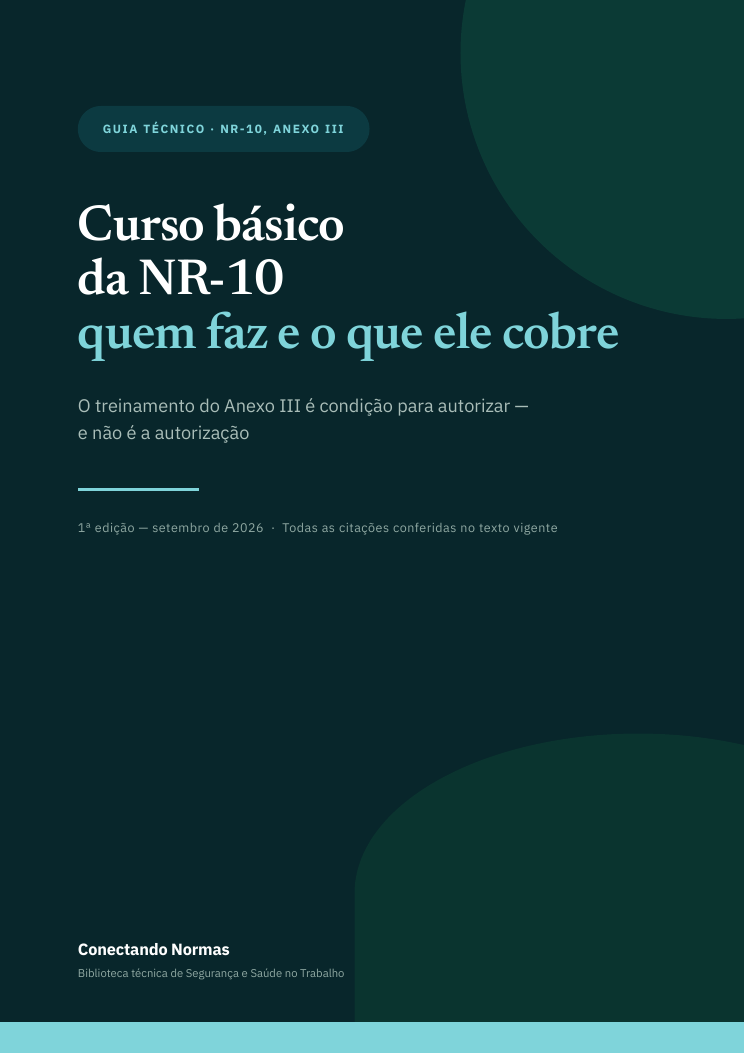 Capa do guia Curso básico da NR-10