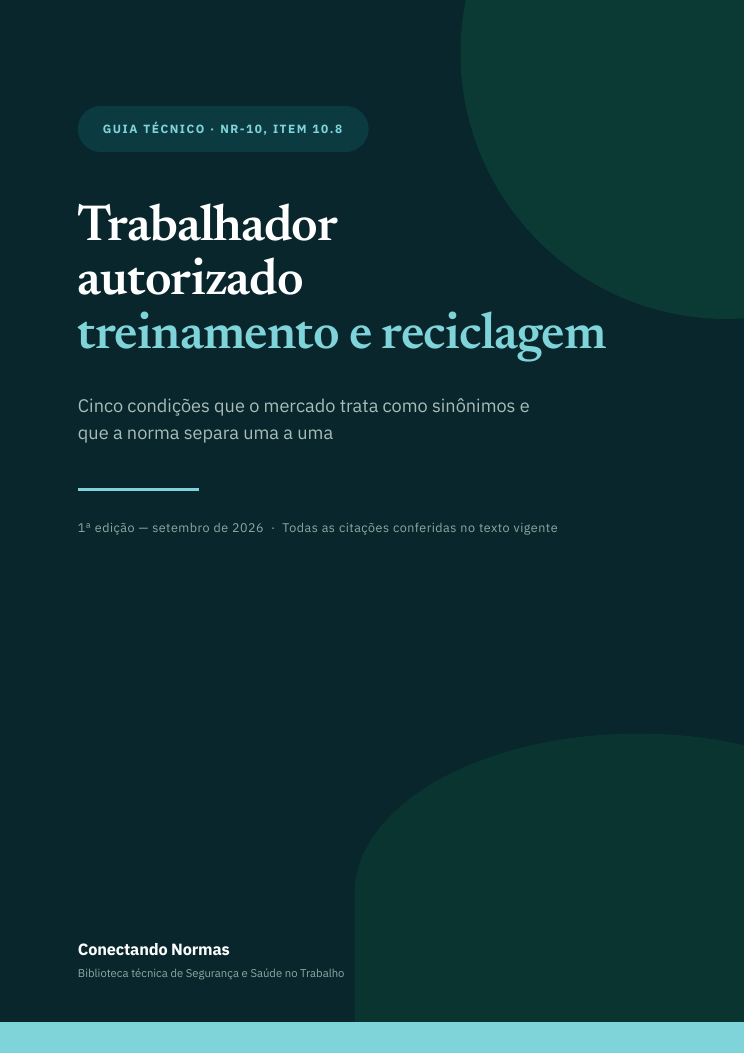 Capa do guia Trabalhador autorizado na NR-10