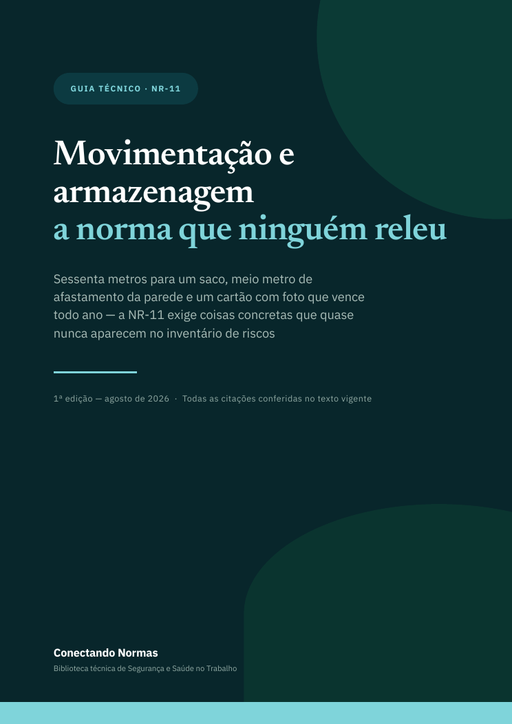 Capa do guia NR-11: transporte, movimentação, armazenagem e manuseio