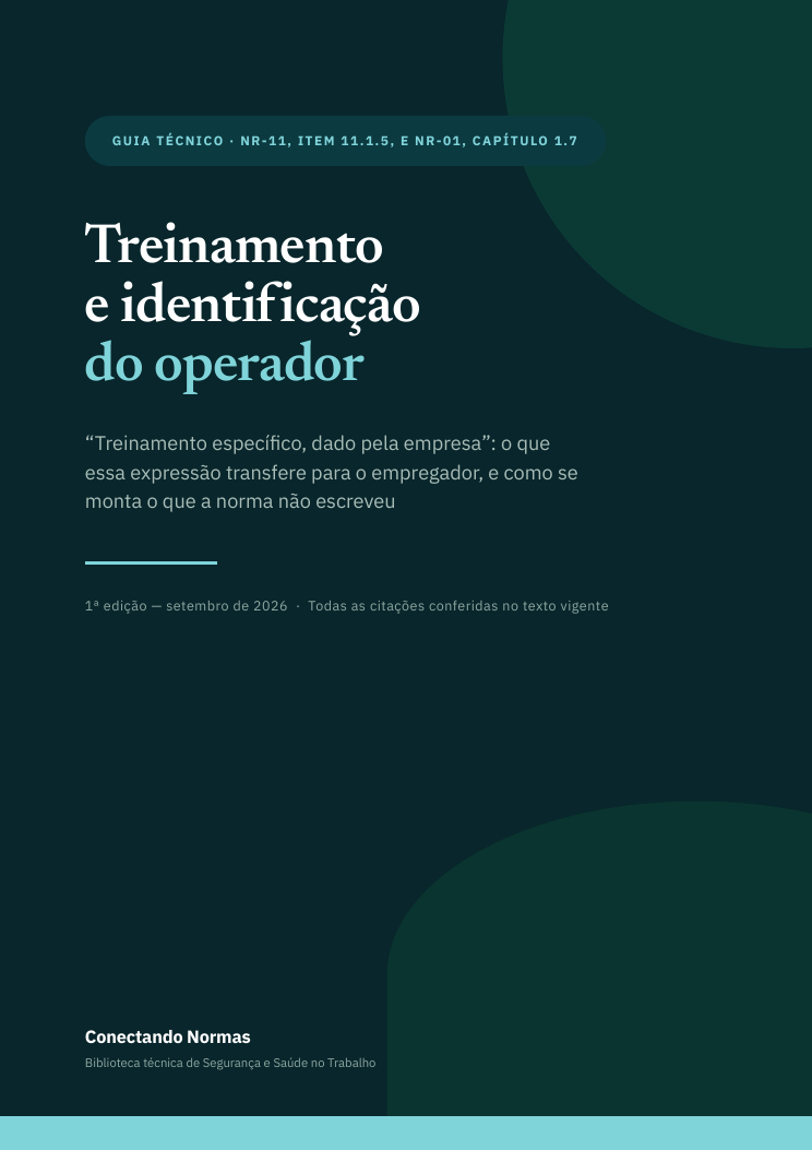Capa do guia Treinamento e identificação do operador