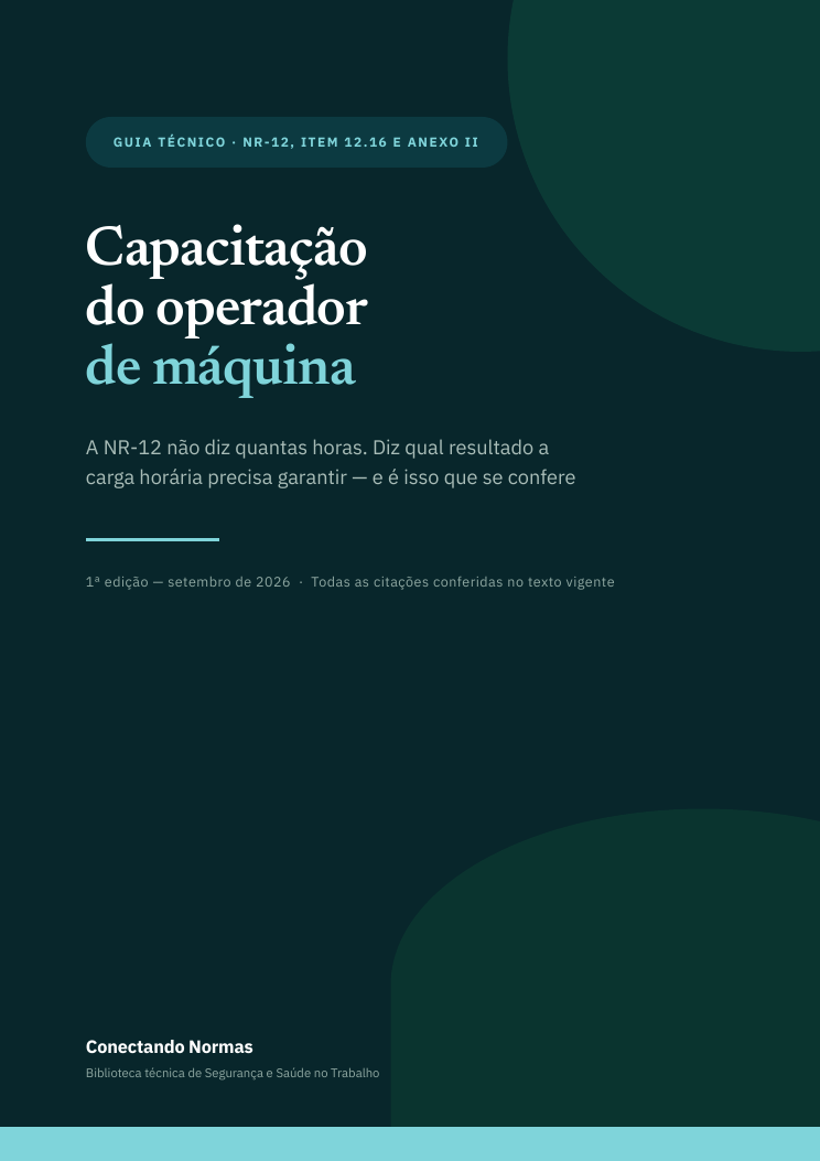 Capa do guia Capacitação do operador de máquina