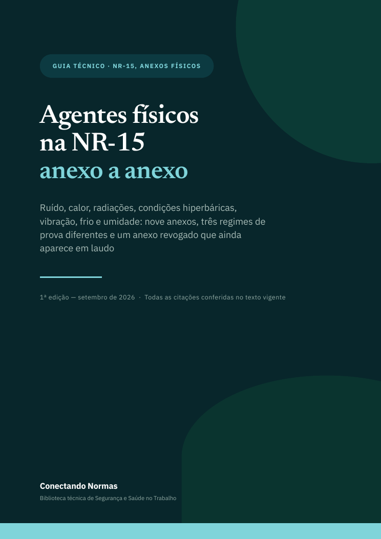 Capa do guia Agentes físicos na NR-15