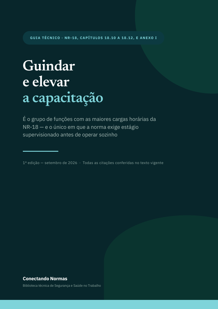 Capa do guia Guindar e elevar: a capacitação