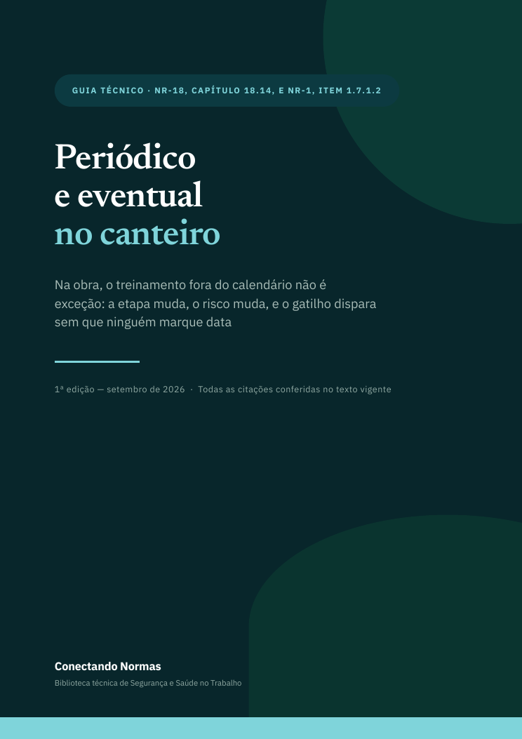 Capa do guia Periódico e eventual no canteiro