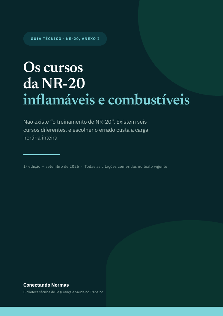 Capa do guia Os cursos da NR-20